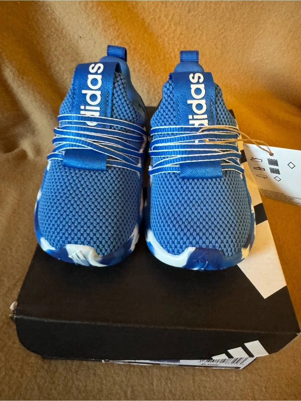 adidas Lite Racer Adapt 7.0 I Unisex Toddler Sneaker Blue/White Slip On US 5K